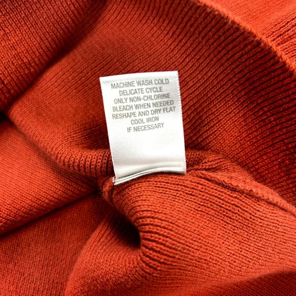 Dress Barn Rust Ornage Knit T-shirt Size 14/16 Square Neckline - Picture 8 of 9